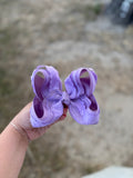Purple Spring 3 Layer Ribbon Bow