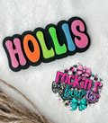 Neon Rainbow Name Clip