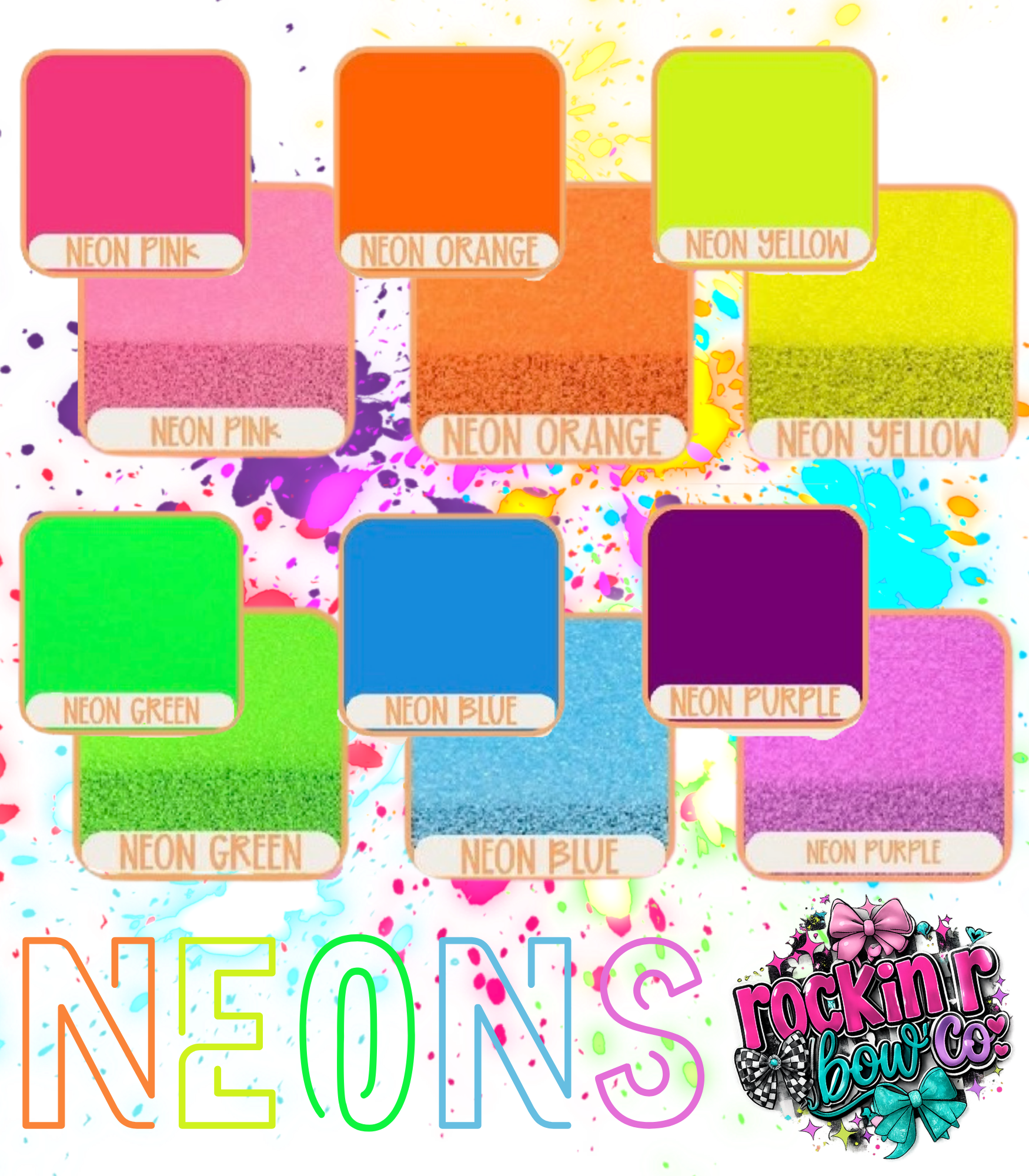 Neon Solid Name Clip